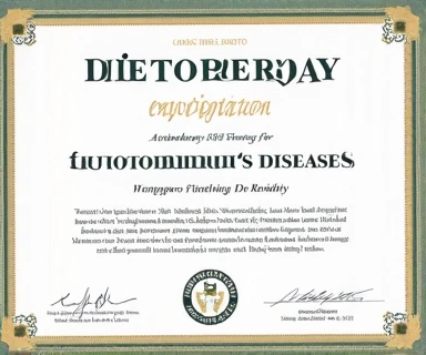 Certyfikat warsztatów z dietoterapii chorób autoimmunologicznych